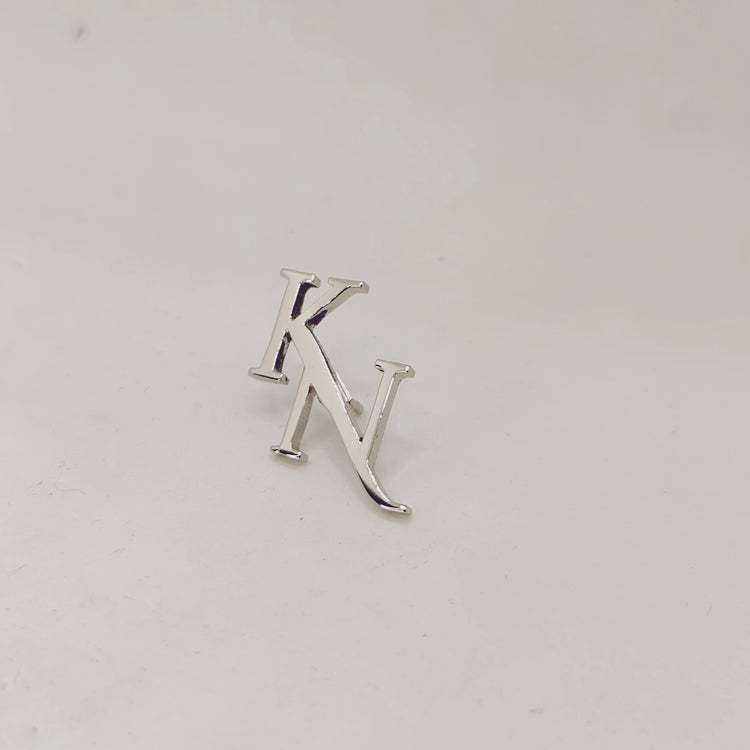 KN Double Initial Lapel Pin