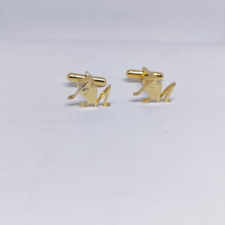 AM Double Initial Cufflinks