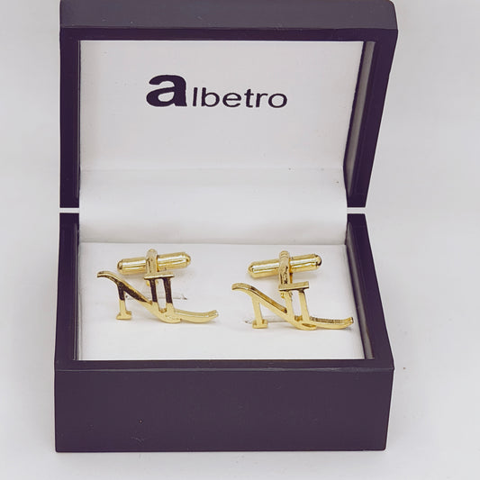 NL Double Initial Cufflinks