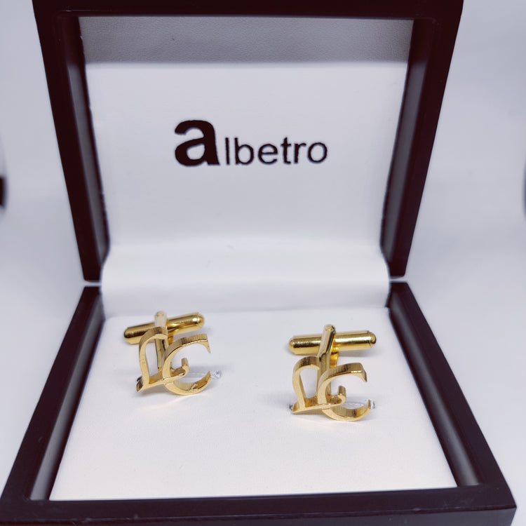 LC Double Initial Cufflinks
