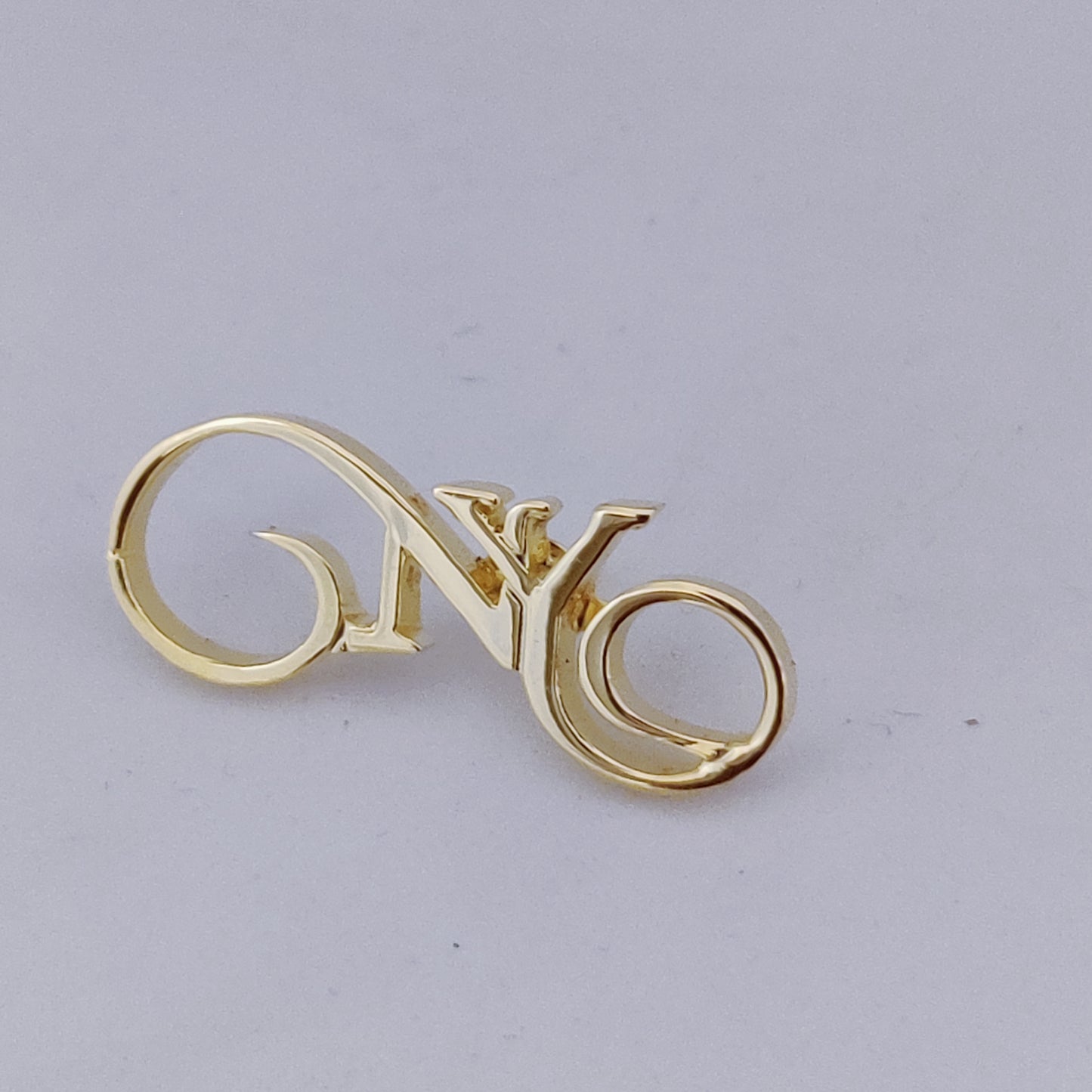 NY Double Initial Lapel Pin