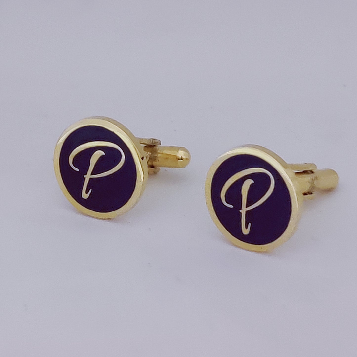Initial P Monogram Cufflinks