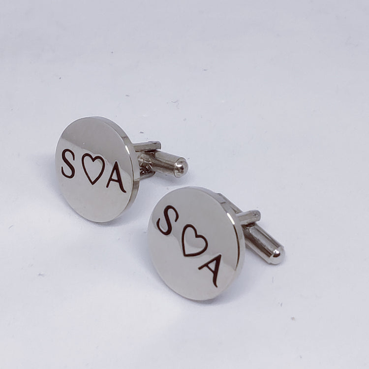 S❤️A Engraved Cufflinks