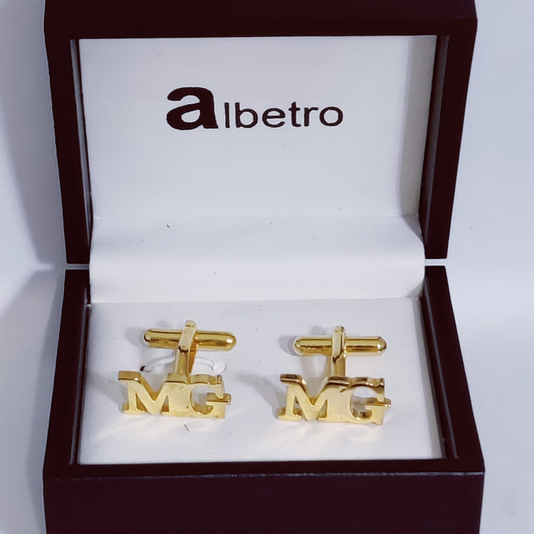 MG Double Initial Cufflinks