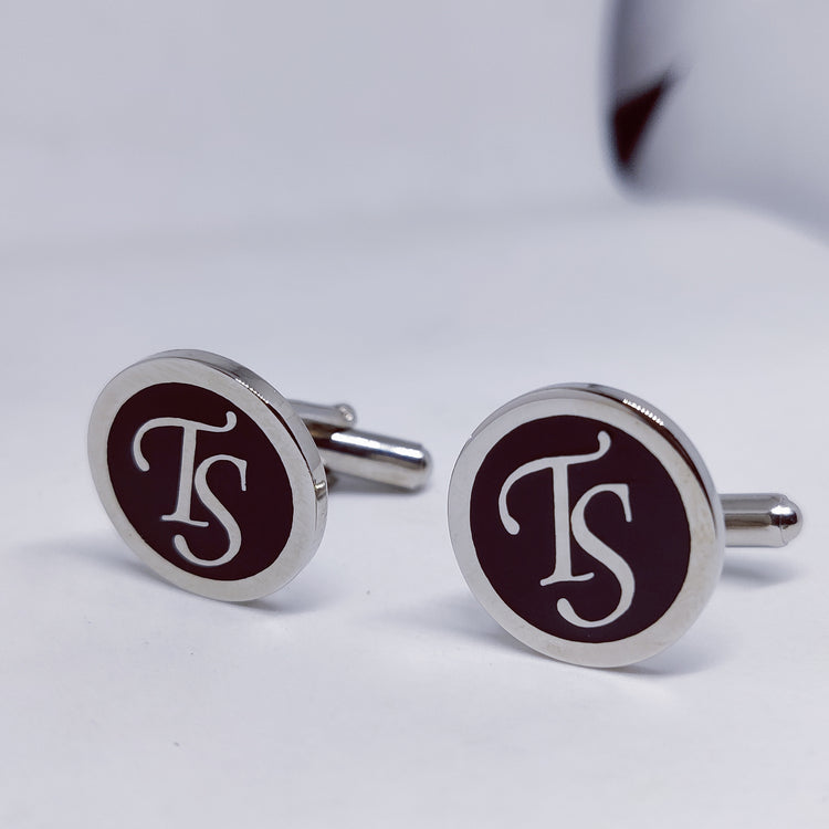 TS initial monogram cufflinks
