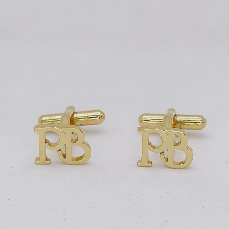 PB Double Initial Cufflinks