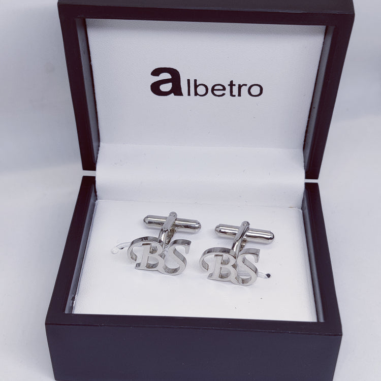 BS Double Initial Cufflinks