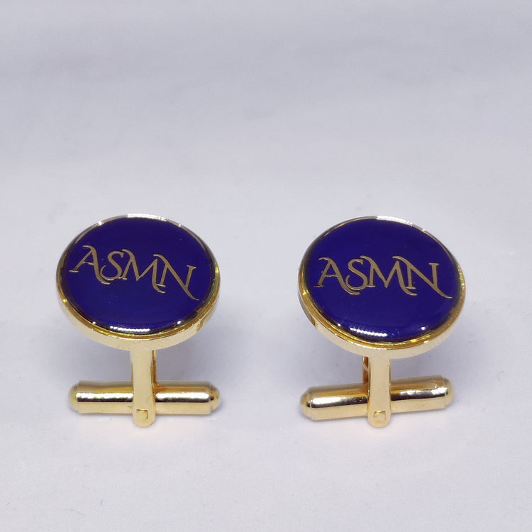 ASMN initial monogram cufflinks