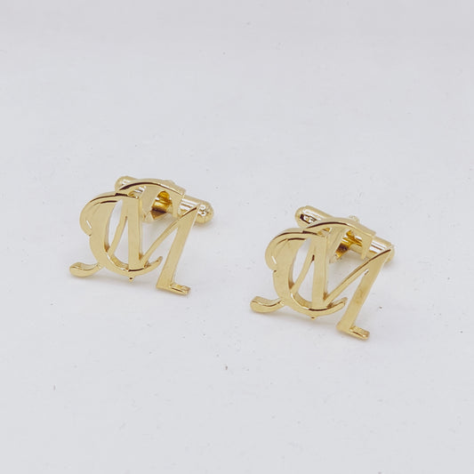 CM Double Initial Cufflinks