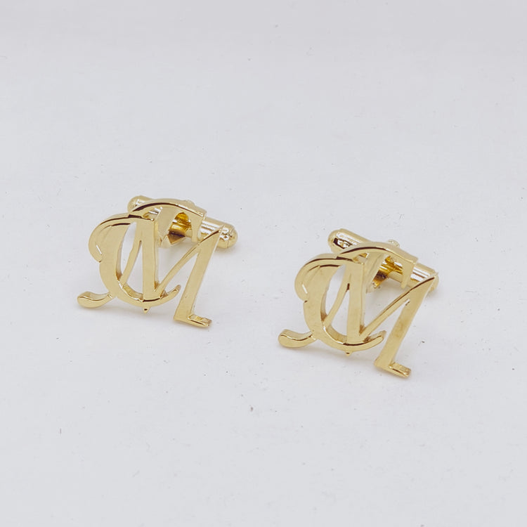 CM Double Initial Cufflinks