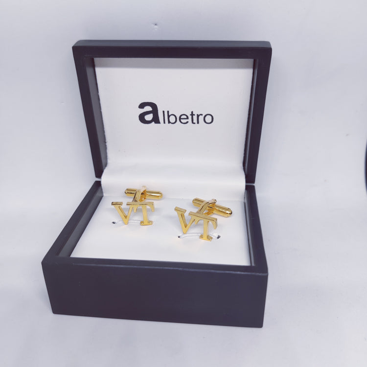 VT Double Initial Cufflinks