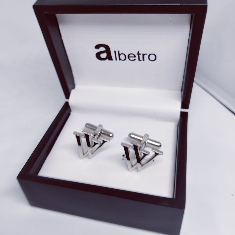 VV Double Initial Cufflinks