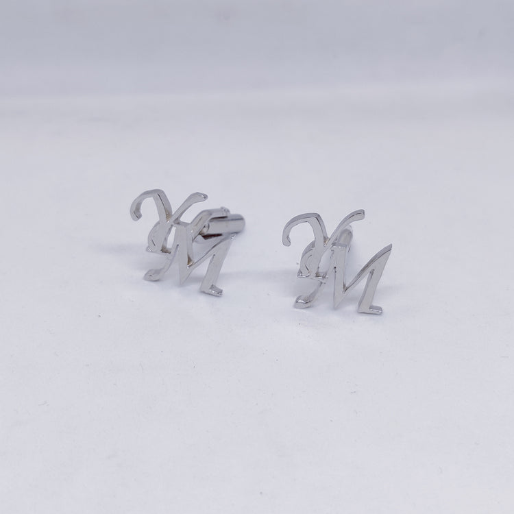 YM Double Initial Cufflinks