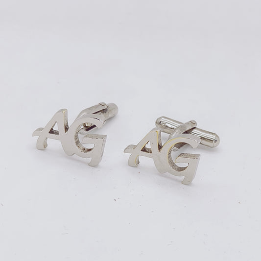 AG Double Initial Cufflinks