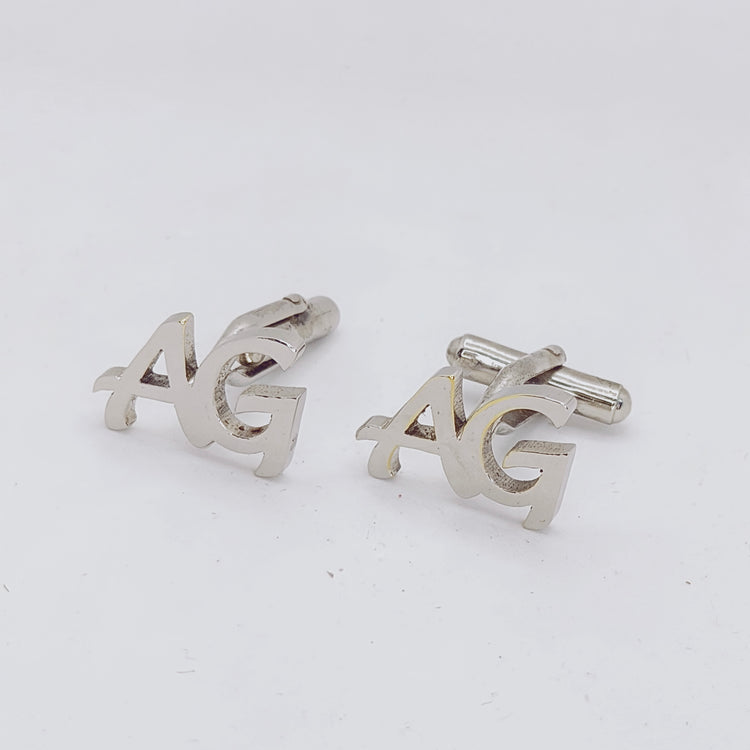 AG Double Initial Cufflinks