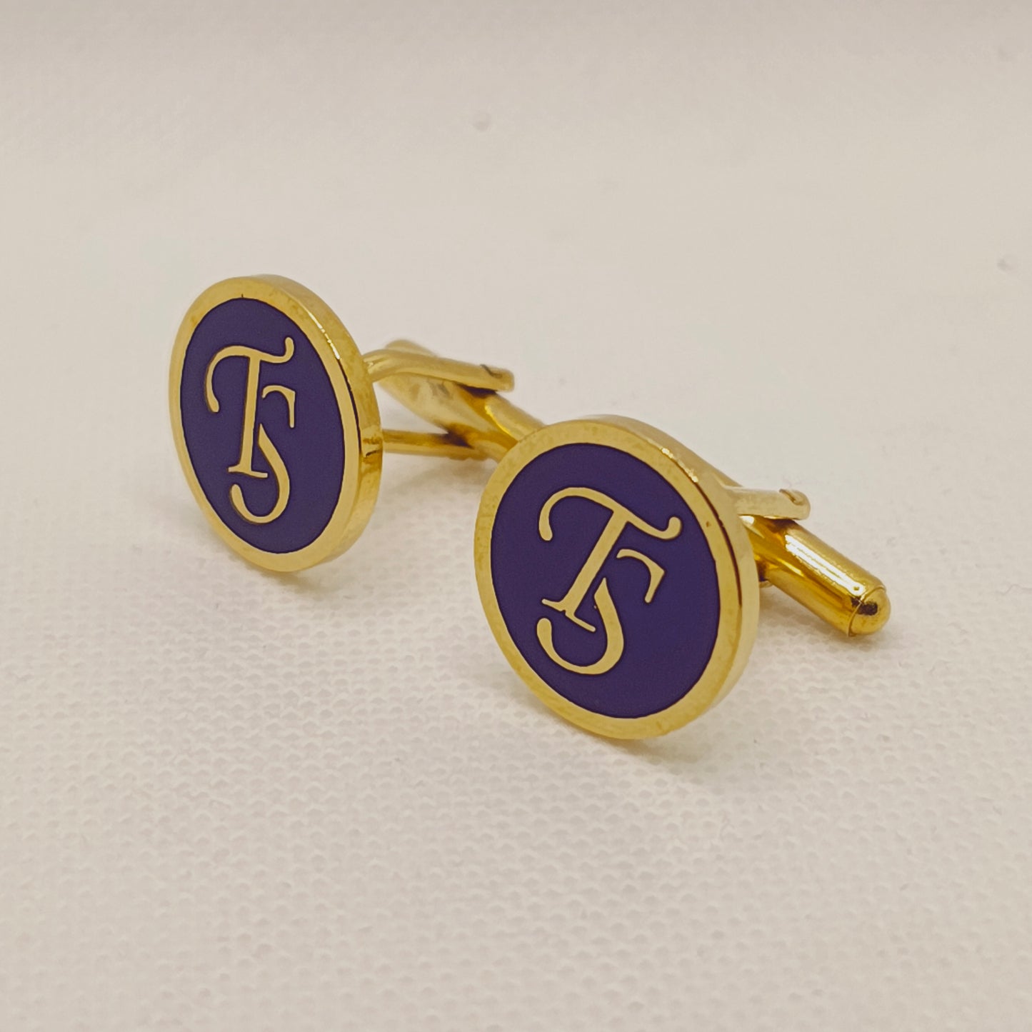 TS initial monogram cufflinks