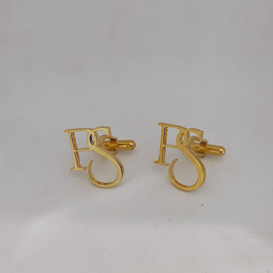 PS Double Initial Cufflinks