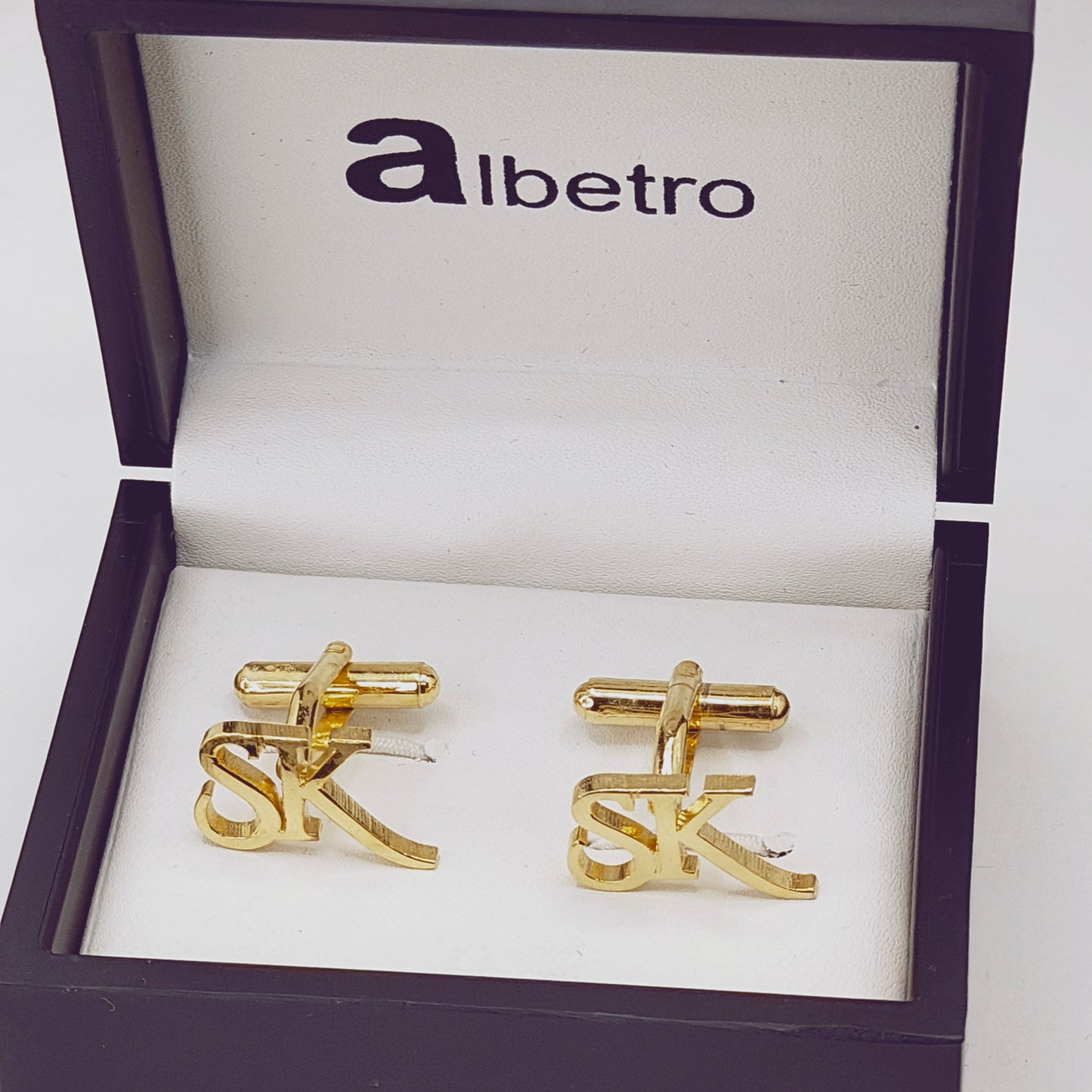 SK Double Initial Cufflinks