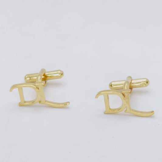 DL Double Initial Cufflinks