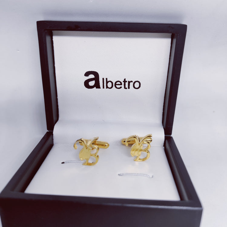 YB Double Initial Cufflinks