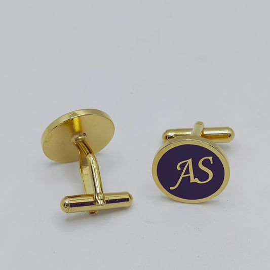 AS Initial Monogram Cufflinks
