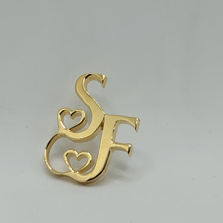 SF Double Initial Lapel Pin