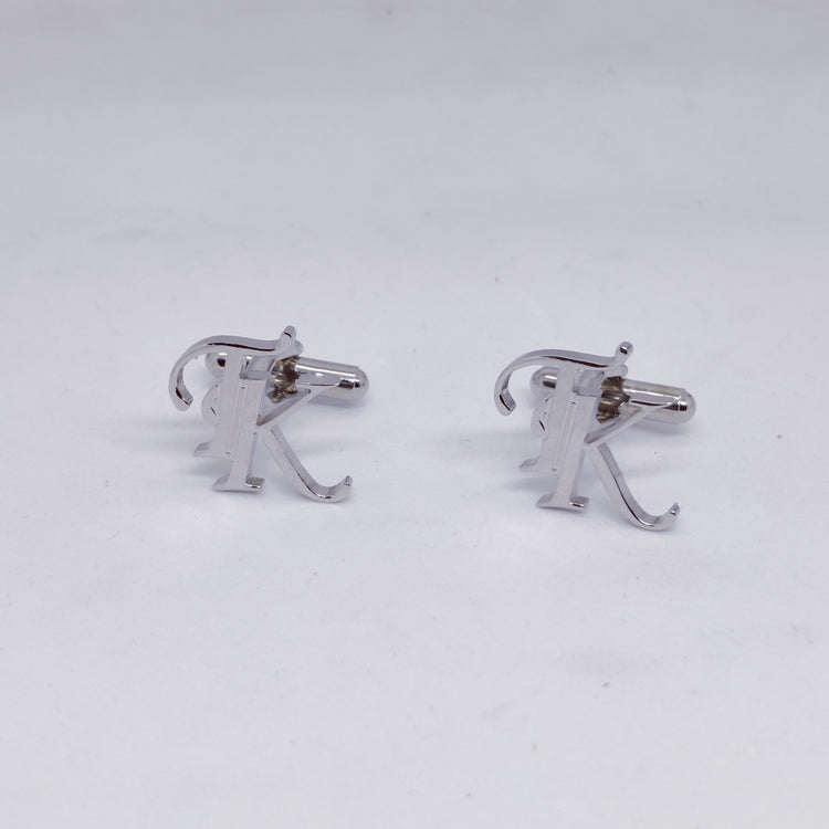 TK Double Initial Cufflinks