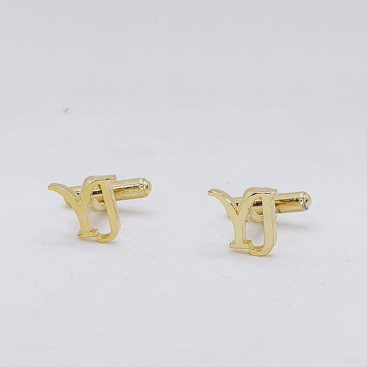 YJ Double Initial Cufflinks