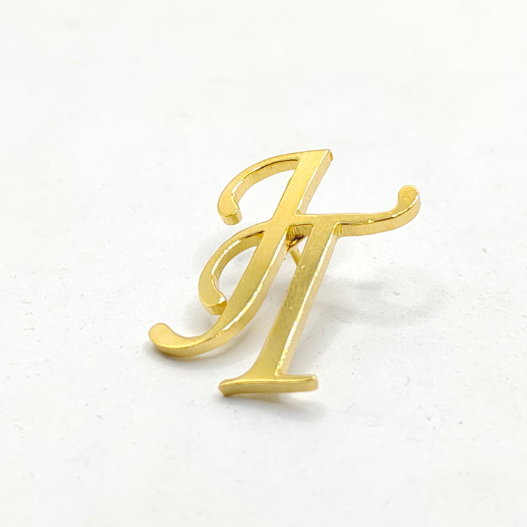 JT Double Initial Lapel PIn