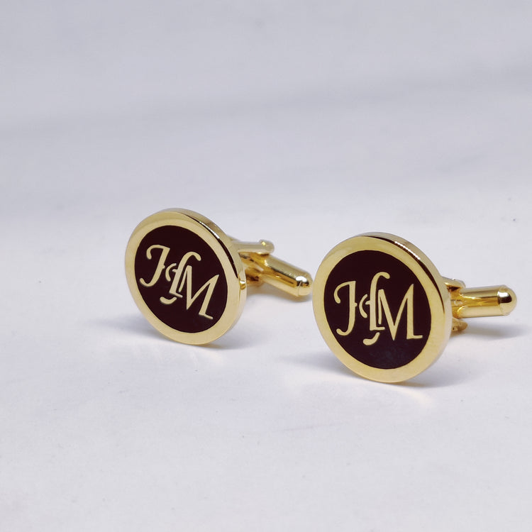 HM initial monogram cufflinks