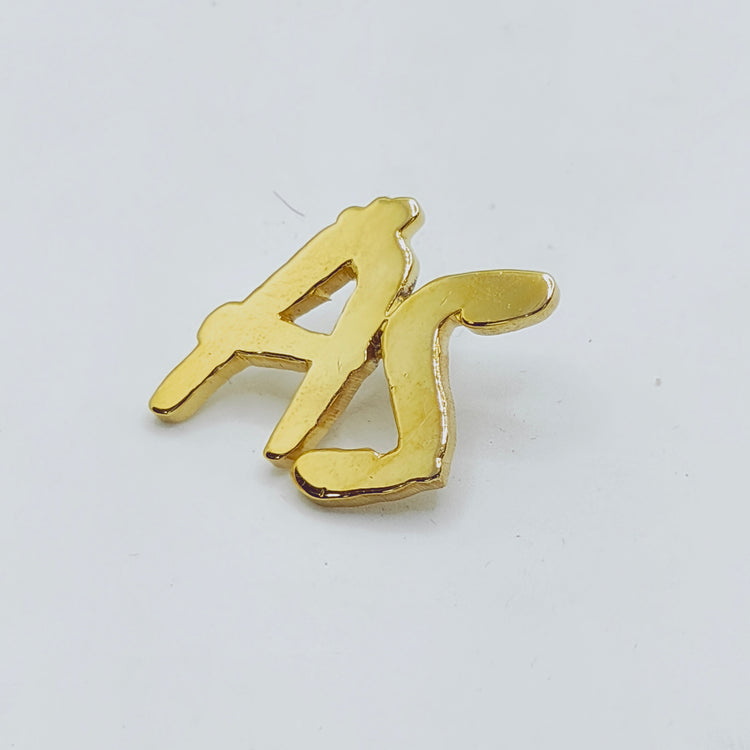 AS Double Initial Lapel Pin