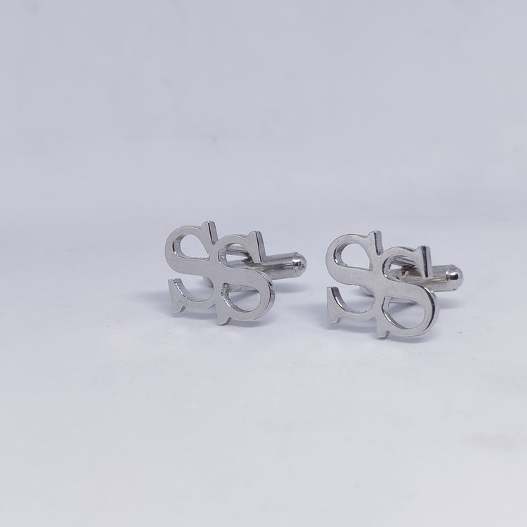SS Double Initial Cufflinks