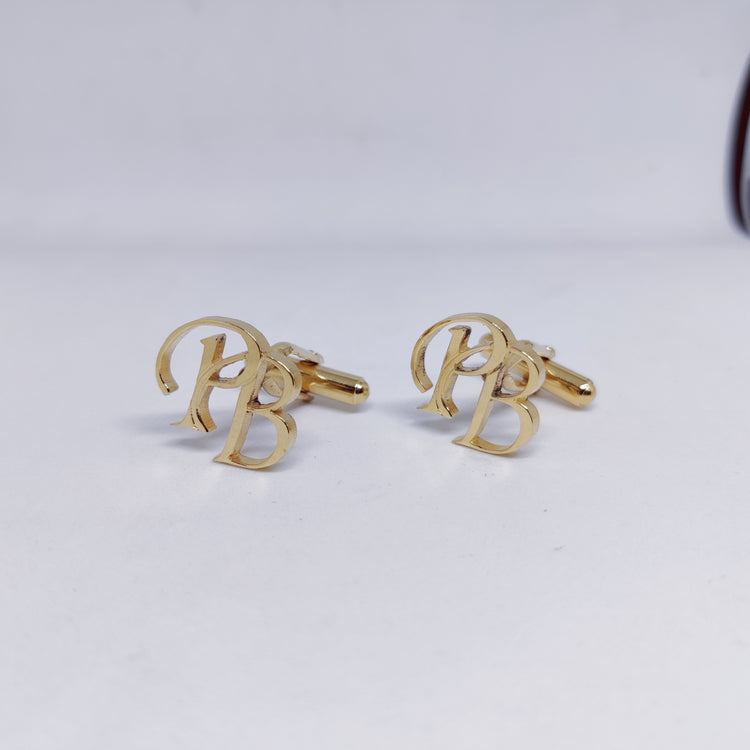 PB Double Initial Cufflinks