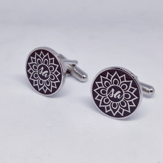 SA initial monogram cufflinks