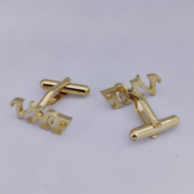 VHF Triple Initial Cufflinks