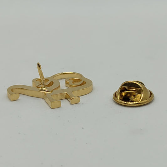SF Double Initial Lapel Pin