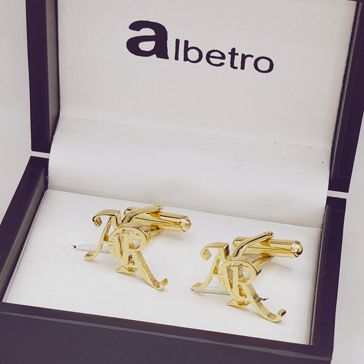 AR Double Initial Cufflinks