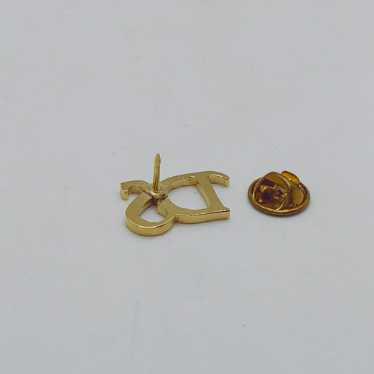 DS Double Initial Lapel Pin