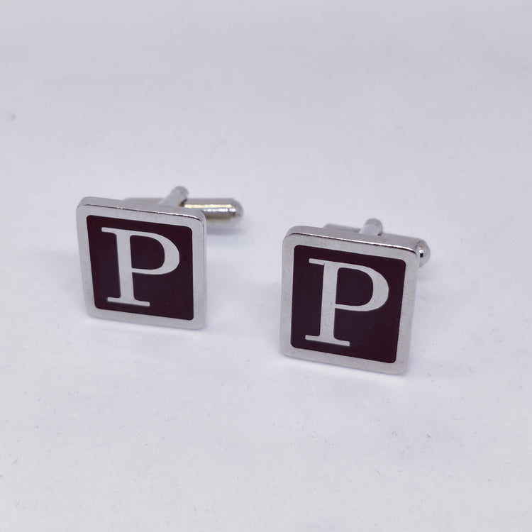 Initial P Monogram Cufflinks