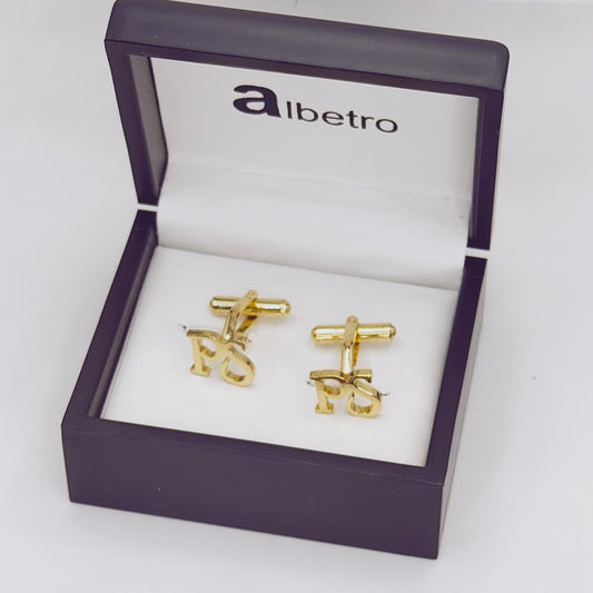 PS Double Initial Cufflinks