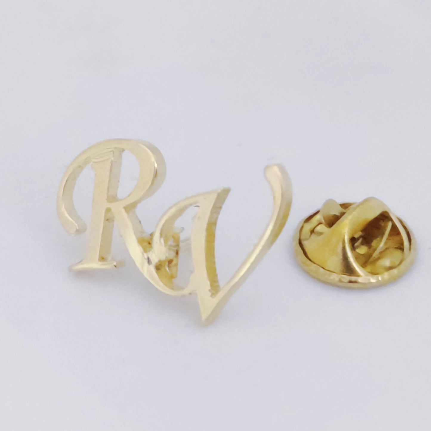RV Double Initial Lapel Pin