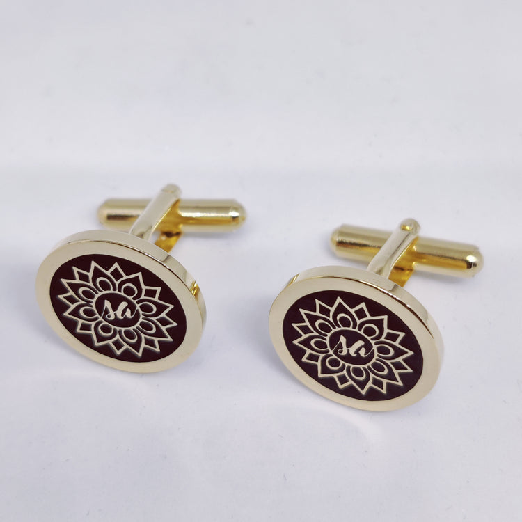 SA initial monogram cufflinks