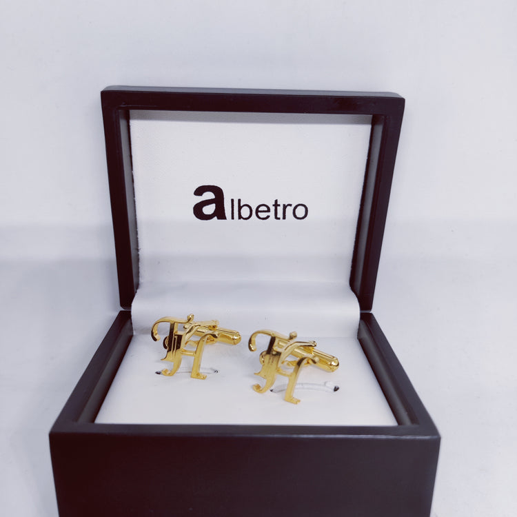TH Double Initial Cufflinks