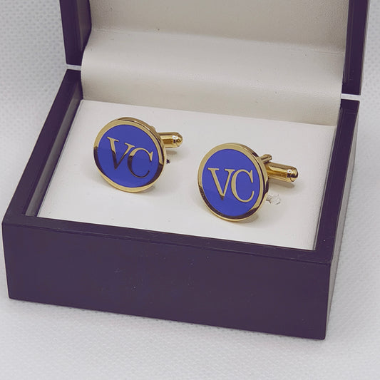VC initial monogram cufflinks