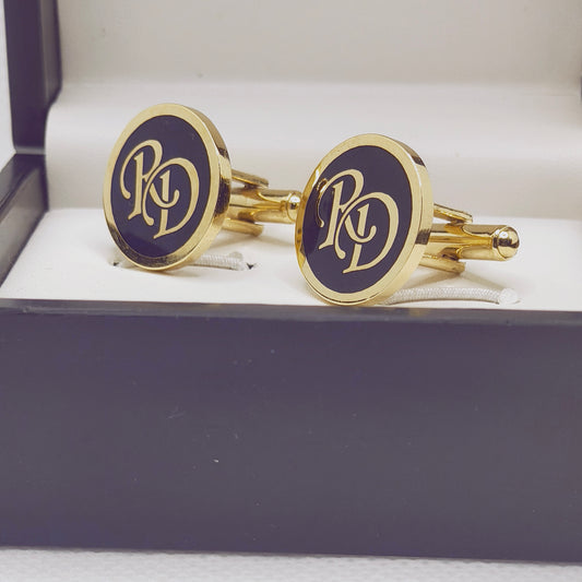 RD initial monogram cufflinks