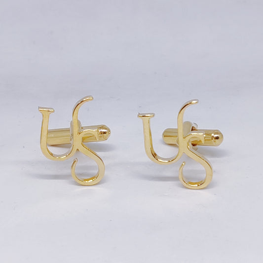 US Double Initial Cufflinks