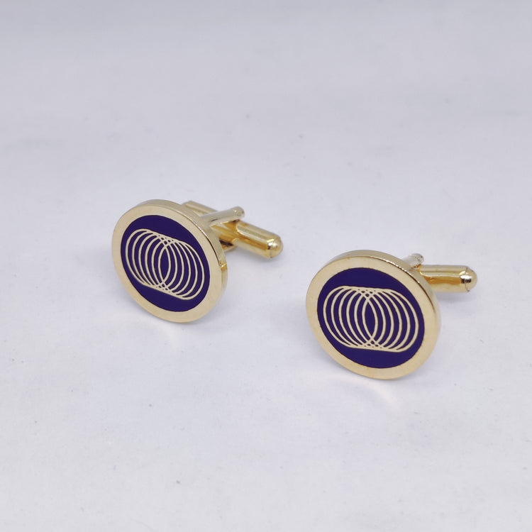 Infinity Circles Enamel Cufflinks