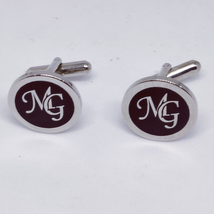 MG initial monogram cufflinks