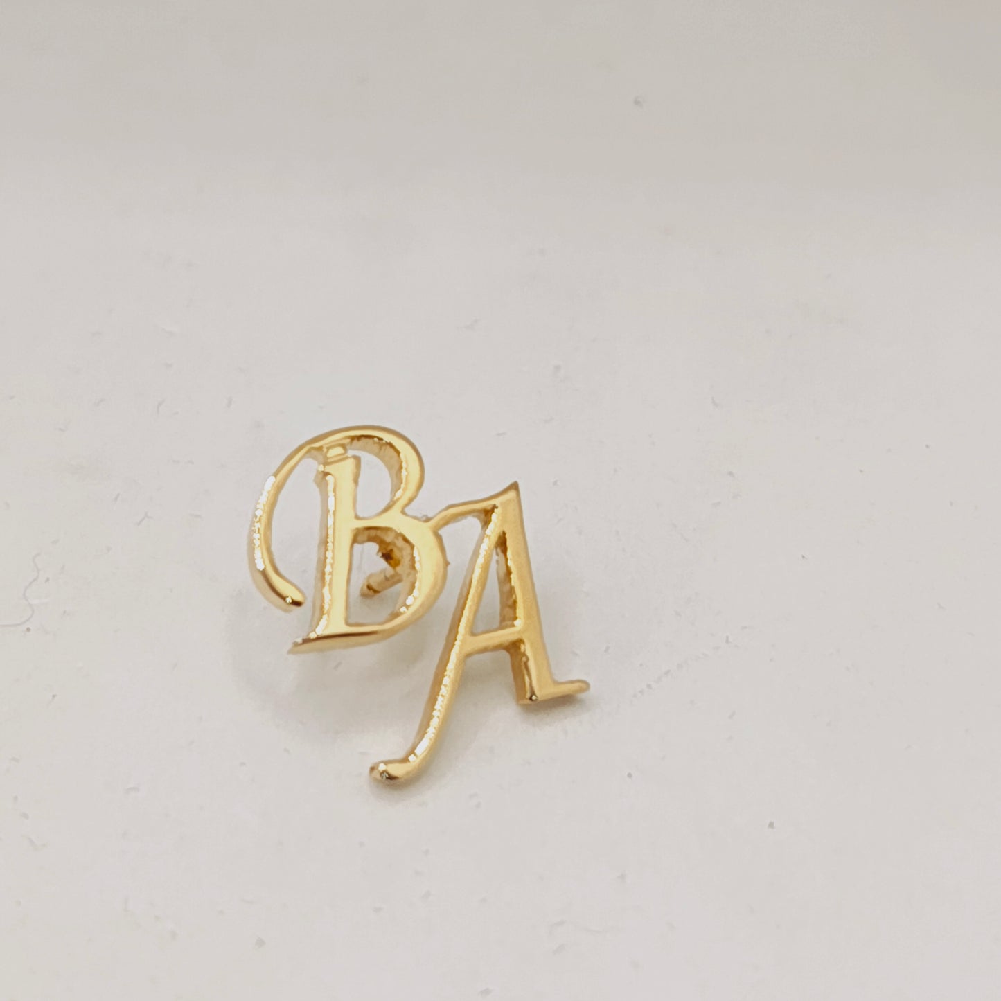 BA Double Initial Lapel Pin