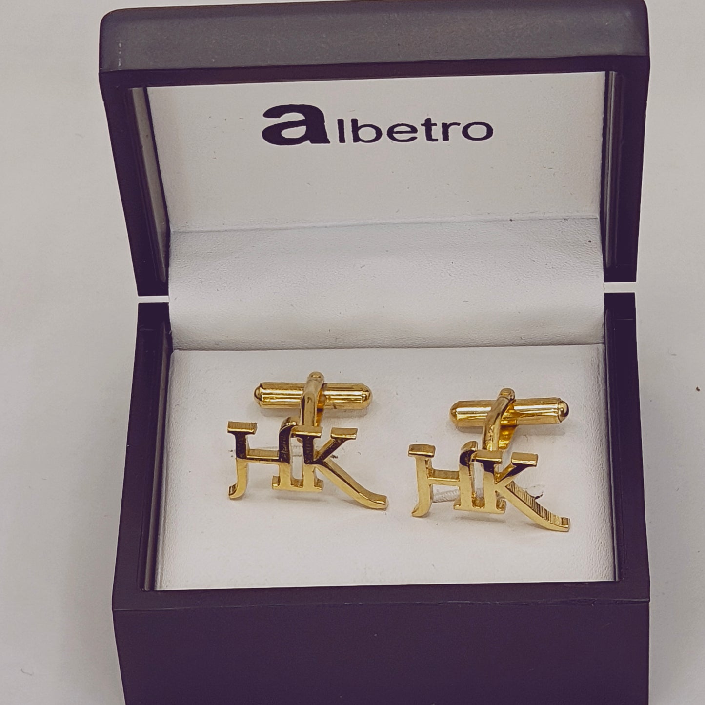 HK Double Initial Cufflinks